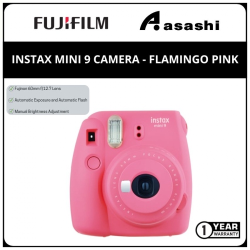 Fujifilm Instax Mini 9 Camera - Flamingo Pink
