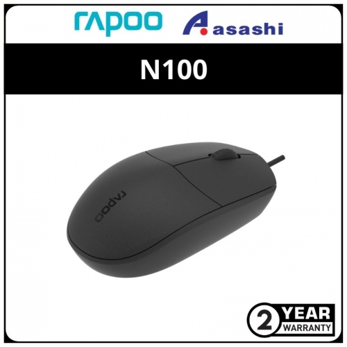 Rapoo N100 Wired Optical Mouse - 2Y