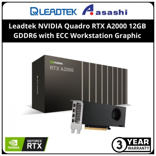 Leadtek NVIDIA Quadro RTX A2000 12GB GDDR6 with ECC Workstation Graphic Card