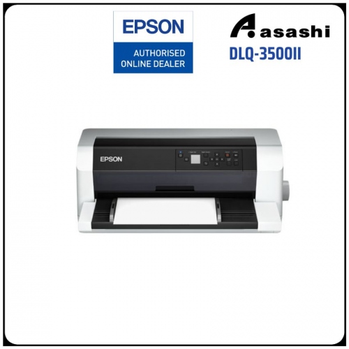 Epson DLQ-3500II 24-pin, 136 columns, 550cps (high speed draft@10cpi), 1+7 copies, Parallel, USB Port