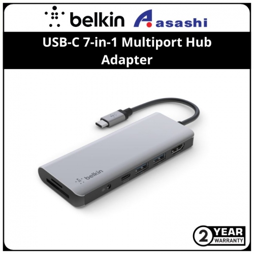 Belkin AVC009btSGY USB-C 7-in-1 Multiport Hub Adapter