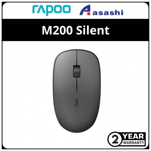 Rapoo M200 Silent (Black) Multi-Mode Wireless Bluetooth 3.0/ 4.0/ wireless 2.4GHz Mouse - 2Y