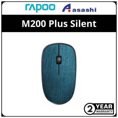 Rapoo M200 Plus Silent (Blue) Fabric Multi-Mode Wireless Bluetooth 4.0/ Wireless 2.4GHz Mouse - 2Y