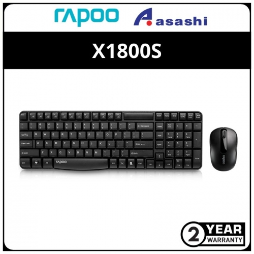 Rapoo X1800S Wireless Keyboard & Mouse Combo - 2Y