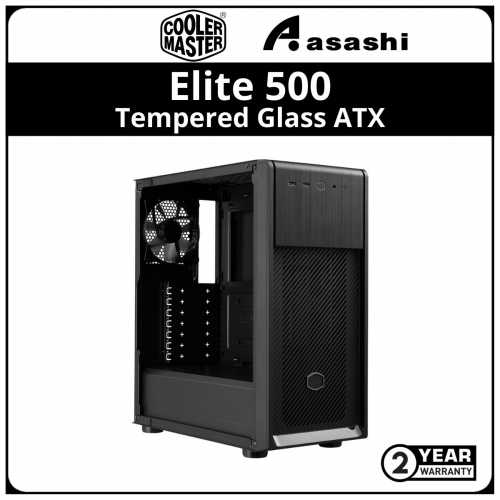 Cooler Master Elite 500 TG ATX Casing (1 x Fan)