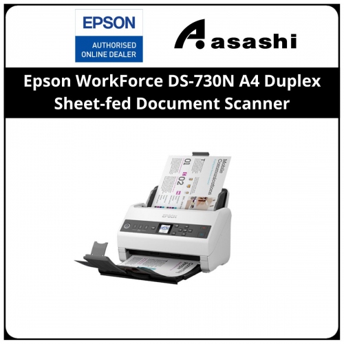 Epson WorkForce DS-730N A4 Duplex Sheet-fed Document Scanner