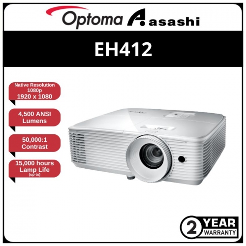 Optoma EH412 Full HD 1080p 4500 Lumens DLP Projector
