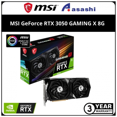 MSI GeForce RTX 3050 GAMING X 8G GGDR6 Graphic Card