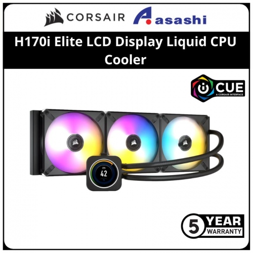 Corsair iCUE H170i Elite LCD Display Liquid CPU Cooler