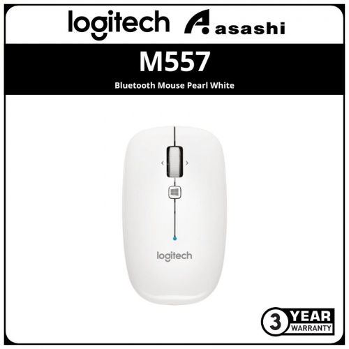 Logitech Bluetooth Mouse M557 - Pearl White - Ap (3 yrs Limited Hardware Warranty)