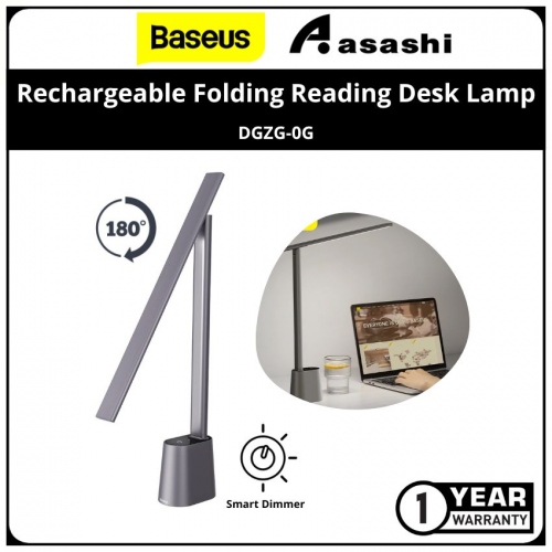 Baseus DGZG-0G Smart Eye Series Rechargeable Folding Reading Desk Lamp (Smart Light ) - Dark Gray