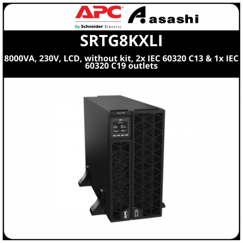 APC Smart-UPS RT SRTG8KXLI 8000VA, 230V, LCD, without kit, 2x IEC 60320 C13 & 1x IEC 60320 C19 outlets