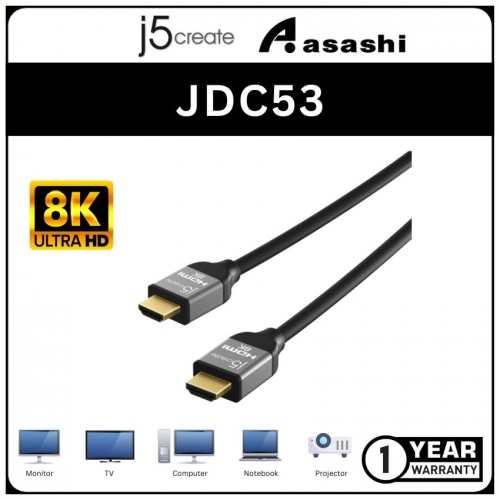 J5Create JDC53 Ultra High Speed 8K UHD HDMI™ Cable