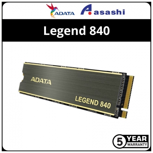 Adata Legend 840 1TB M.2 2280 PCIE Gen4 x4 NVMe SSD - ALEG-840-1TCS (Up to 5000MB/s Read & 4500MB/s Write)