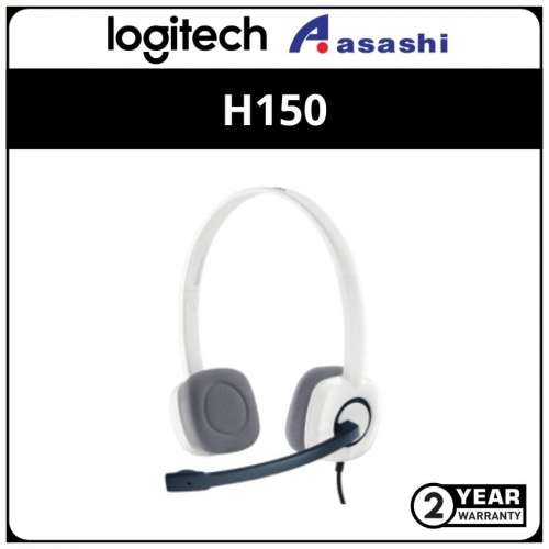 Logitech H150-Cloud White-Amr Stereo Headset (1 yrs Limited Hardware Warranty)