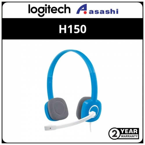 Logitech H150-Sky Blue-Amr Stereo Headset (1 yrs Limited Hardware Warranty)