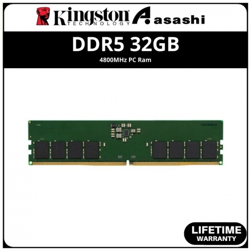 Kingston DDR5 32GB 4800MHz Value PC Ram - KVR48U40BD8-32