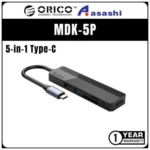 ORICO MDK-5P 5 in 1 Multifunction Hub - USB3.0-A*1 USB2.0-A*1,SD&TF*1, HDMI*1
