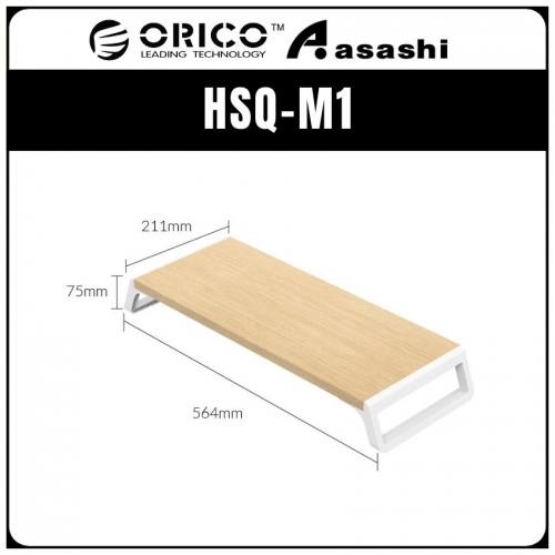 ORICO HSQ-M1 Monitor Stand - White Wooden Top