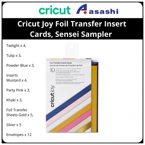 Cricut Joy Foil Transfer Insert Cards, Sensei Sampler