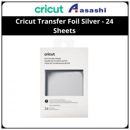 Cricut 2008713 Transfer Foil Silver - 24 Sheets (10.1 cm X 15.2 cm)