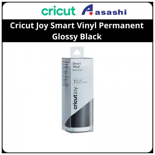 Cricut 2007092 Joy Smart Vinyl Permanent Glossy Black - 5.5 inches x 48 inches (13.9 cm x 121.9 cm)