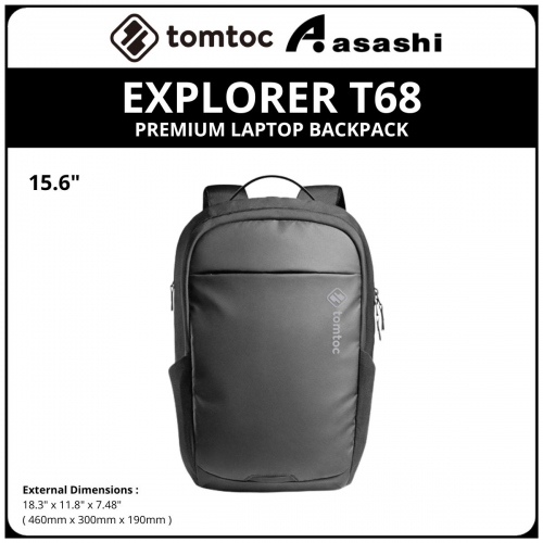 Tomtoc T68M1D1 (Black) EXPLORER T68 Premium Laptop Backpack