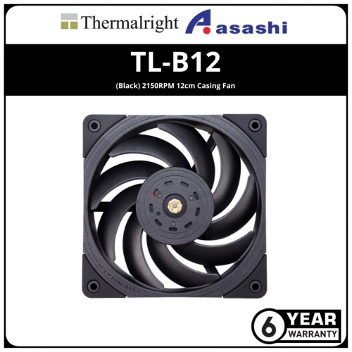 Thermalright TL-B12 (Black) 2150RPM 12cm Casing Fan - 6 Years Warranty