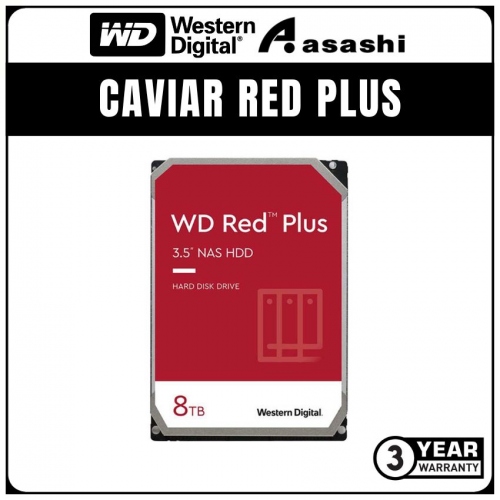 WD Red Plus WD80EFZZ - hard drive - 8 TB - SATA 6Gb/s - WD80EFZZ - Internal  Hard Drives 