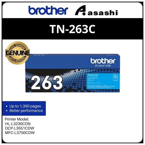 Brother TN-263 Cyan Toner 1.3K