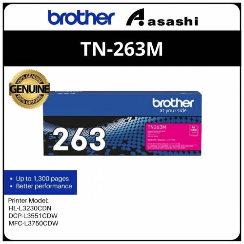Brother TN-263 Magenta Toner 1.3K
