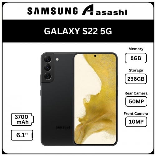 SAMSUNG GALAXY S22 5G Smartphone (8GB/256GB) - Black
