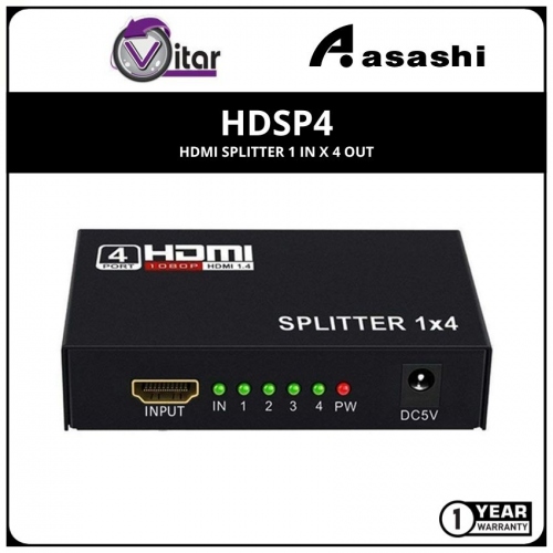 VITAR HDSP4 HDMI SPLITTER 1 IN X 4 OUT