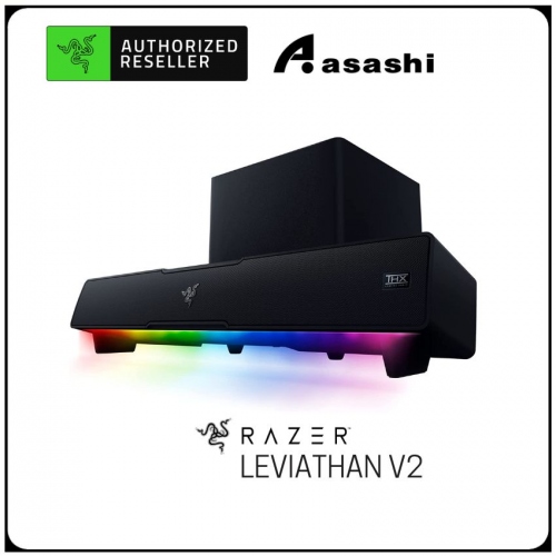 PROMO - Razer Leviathan V2 - Gaming Soundbar with Subwoofer THX Spatial Audio Razer Chroma™ RGB