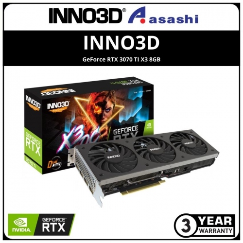 INNO3D GeForce RTX 3070 TI X3 8GB GDDR6 Graphic Card (N307T3-086X-1820VA45)