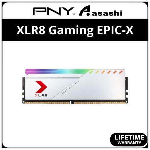 PNY XLR8 Gaming EPIC-X Silver RGB DDR4 8GB 3600MHz CL18 XMP Support Gaming PC Ram - MD8GSD4360018XSRGB