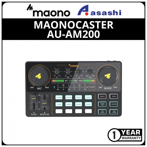 Maono MAONOCASTER AU-AM200 All-In-One Podcast Production Studio (1 yrs Limited Hardware Warranty)