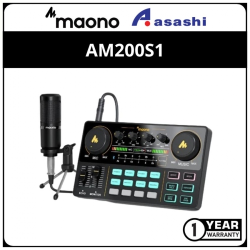 Maono AM200S1 Audio Interface MAONOCASTER Lite Single Mic Bundle (1 yrs Limited Hardware Warranty)
