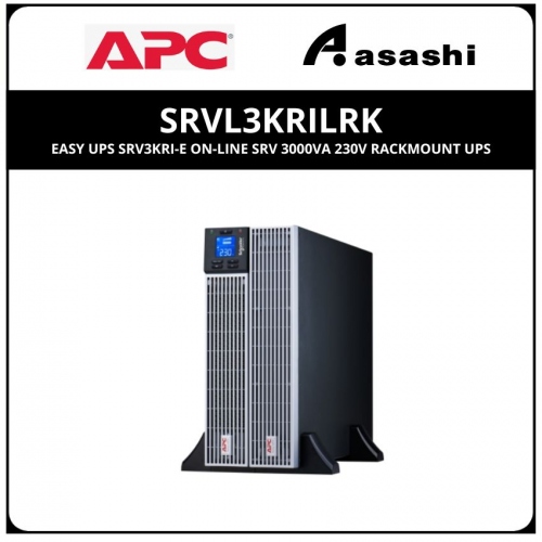 APC SRVL3KRILRK Easy UPS On-Line Li-Ion SRVL RT Ext. Runtime 3000VA 230V, with Rail Kit