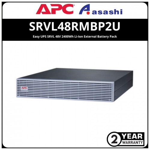 APC SRVL48RMBP2U Easy UPS SRVL 48V 2400Wh Li-Ion External Battery Pack