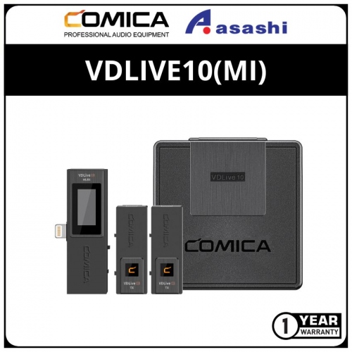 Comica Audio VDLive10 MI - Black Ultracompact 2-Person Digital Wireless Microphone System for Lightning iOS Devices (2.4 GHz)