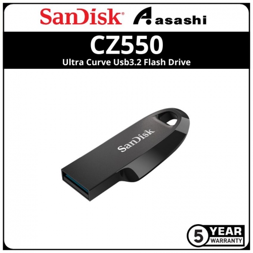 Sandisk CZ550 Black 64GB Ultra Curve Usb3.2 Flash Drive (SDCZ550-064G-G46)
