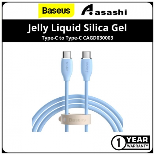 Baseus CAGD030003 Jelly Liquid Silica Gel Fast Charging Data Cable Type-C to Type-C 100W 1.2m Blue (CAGD030003)