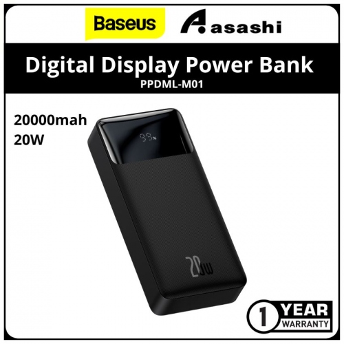 Baseus PPDML-M01(B) Bipow Digital Display 20000mah Power Bank 20W