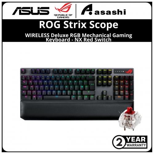 PROMO - ASUS ROG STRIX SCOPE NX WIRELESS Deluxe RGB Mechanical Gaming Keyboard XA09 - ROG NX RED 2Y