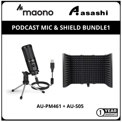 Podcast Mic & Shield Bundle1 - Podcast Mic + Shield Bundle (AU-PM461 + AU-S05)