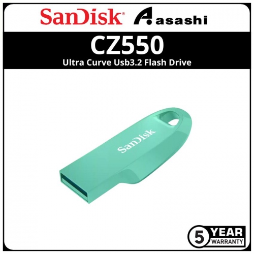 Sandisk CZ550 Green 64GB Ultra Curve Usb3.2 Flash Drive (SDCZ550-064G-G46G)