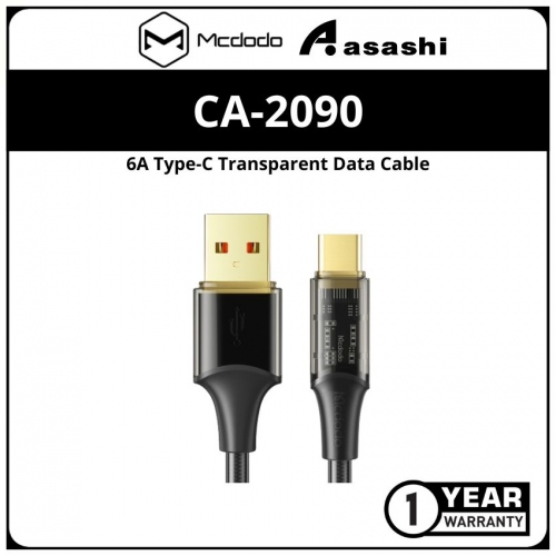 Mcdodo CA-2090 Amber Series 6A Type-C Transparent Data Cable 1.2M