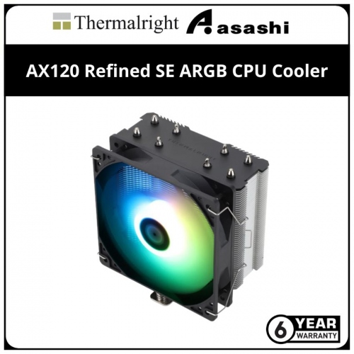 Thermalright AX120 Refined SE ARGB CPU Cooler (Black) - 3 Years Warranty (LGA1700 Ready)
