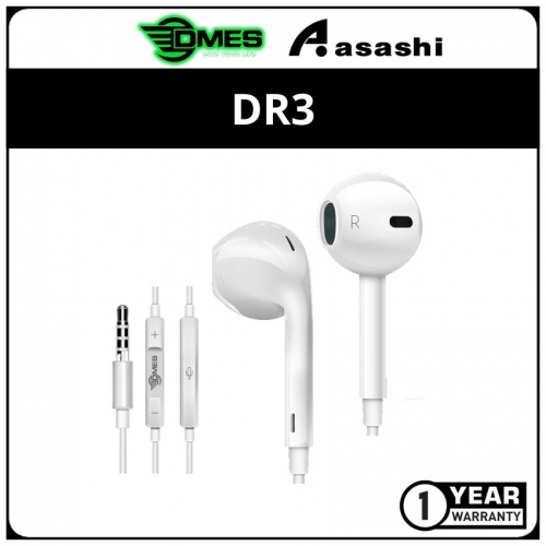 DMES DR3 Wired Earphone Stereo Music Earphone HiFi with Microphone